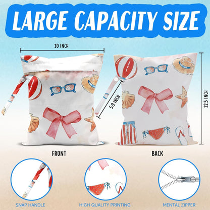 Cherry Wet Bag for Swimsuit Dirty Clothes Yoga Gym Diaper, Wet Dry Bag, Beach Vacation Essential for Travel Poor Bathing Summer Cherry Gifts