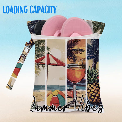 Cherry Wet Bag for Swimsuit Dirty Clothes Yoga Gym Diaper, Wet Dry Bag, Beach Vacation Essential for Travel Poor Bathing Summer Cherry Gifts