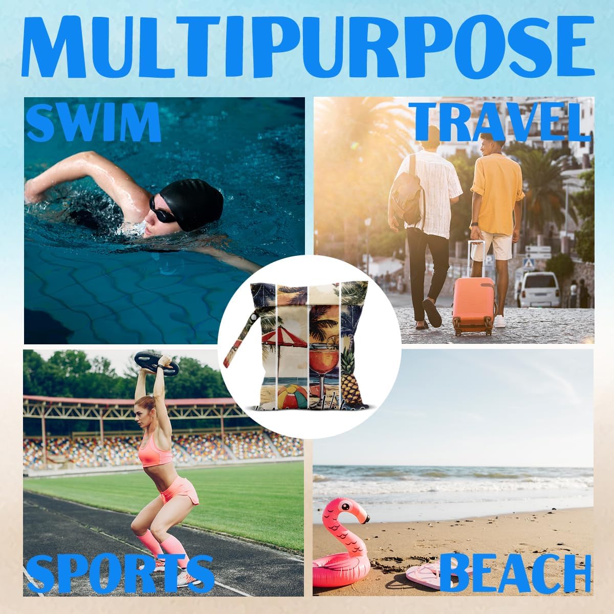 Cherry Wet Bag for Swimsuit Dirty Clothes Yoga Gym Diaper, Wet Dry Bag, Beach Vacation Essential for Travel Poor Bathing Summer Cherry Gifts