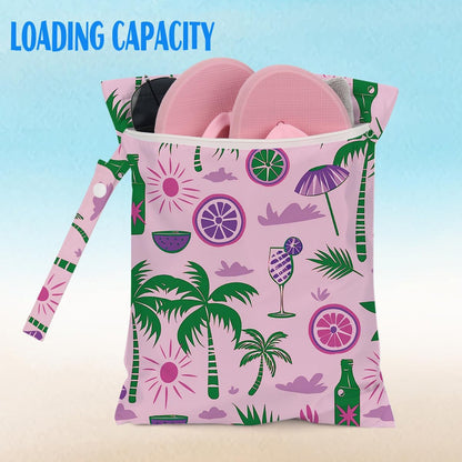 Cherry Wet Bag for Swimsuit Dirty Clothes Yoga Gym Diaper, Wet Dry Bag, Beach Vacation Essential for Travel Poor Bathing Summer Cherry Gifts