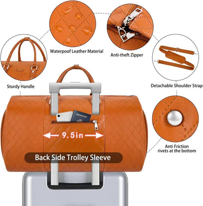 Garment Bag for Travel, Convertible Carry on Garment Duffel Bag for Men 3Pcs Weekender Bag 2 in 1 Hanging Suitcase Suit Bag