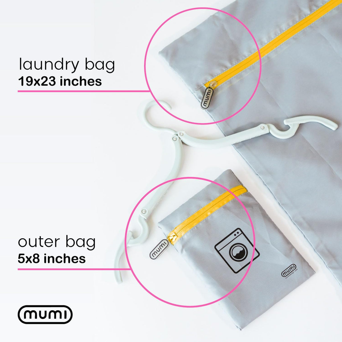 Travel Laundry Bag – Moisture & Smell-Proof Clothes Bag with Folding Hanger & Outer Pouch | Large Laundry Storage Bag for Suitcase, Gym & Packing | Dirty Clothes Organizer (Black)