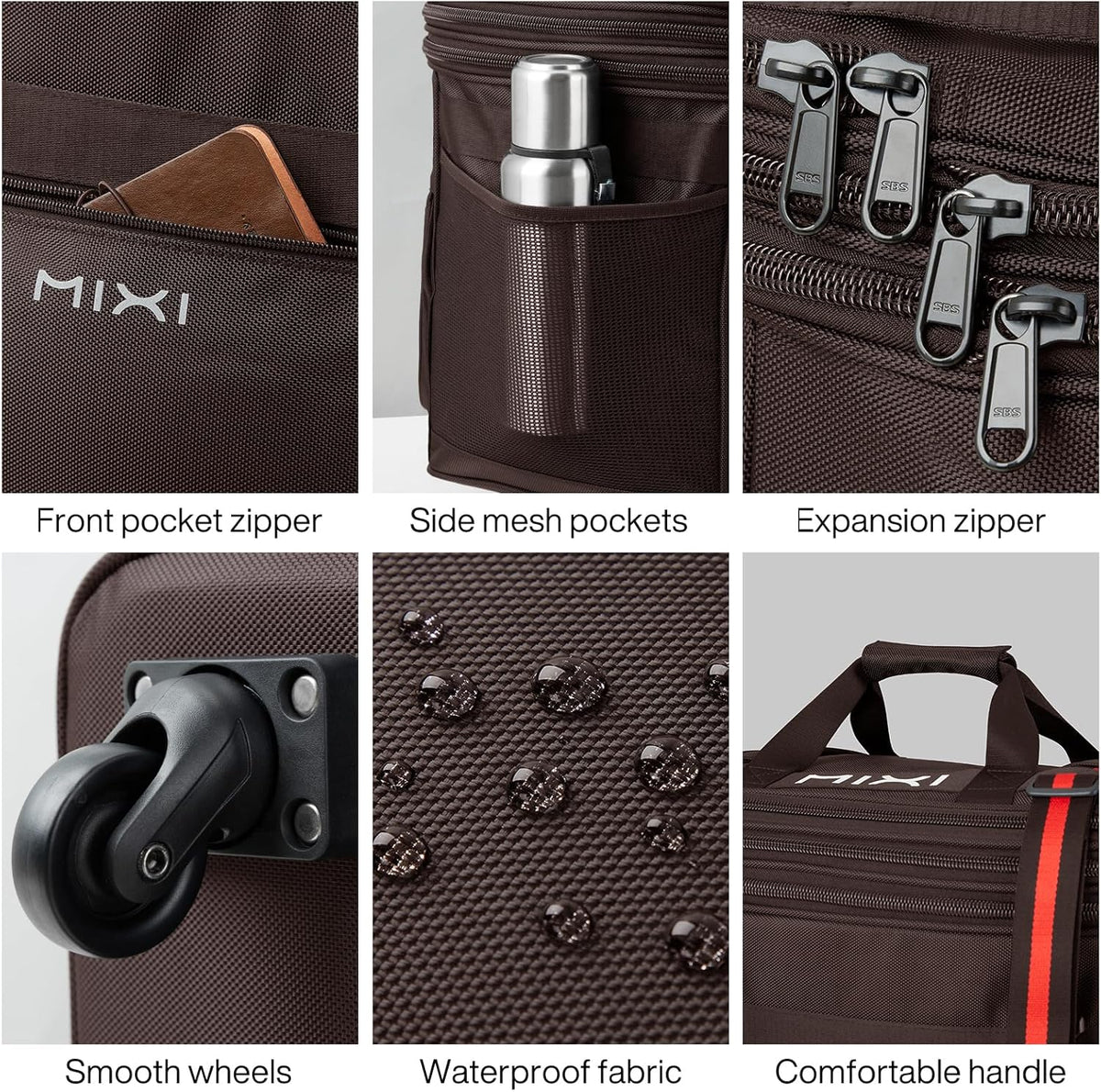 Travel Bag with Wheels Expandable Foldable Luggage Bag Collapsible Rolling Travel Bag Duffel Bag Large Capacity Suitcase for Men Women, Black