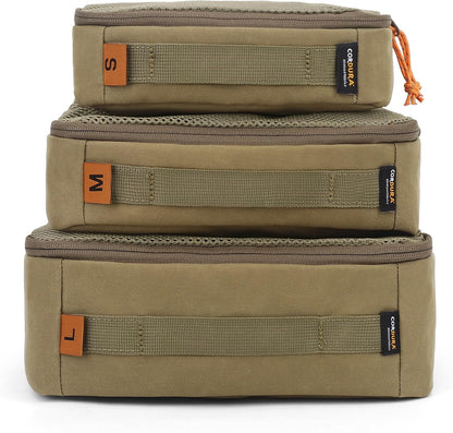Packing Cubes for Travel, 3 Pack Cordura Tactical Luggage Organizer Bags Set for Outdoor Camping,Backpacking,Hiking