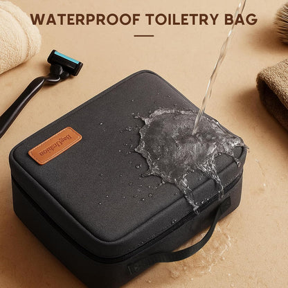 Toiletry Bag for Men,Mens Travel Toiletry Organizer,Men's Travel Essentials,Water Resistant Shaving Bag for Toiletries Accessories -Black