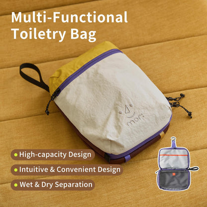 Small Toiletry Bag Travel Bag with Hanging Hook | Dry-wet Separation,Makeup Cosmetic Bag,Shaving Kit Toiletry Bag, Travel Organizer for Shampoo,Toiletries,Gym,Camping