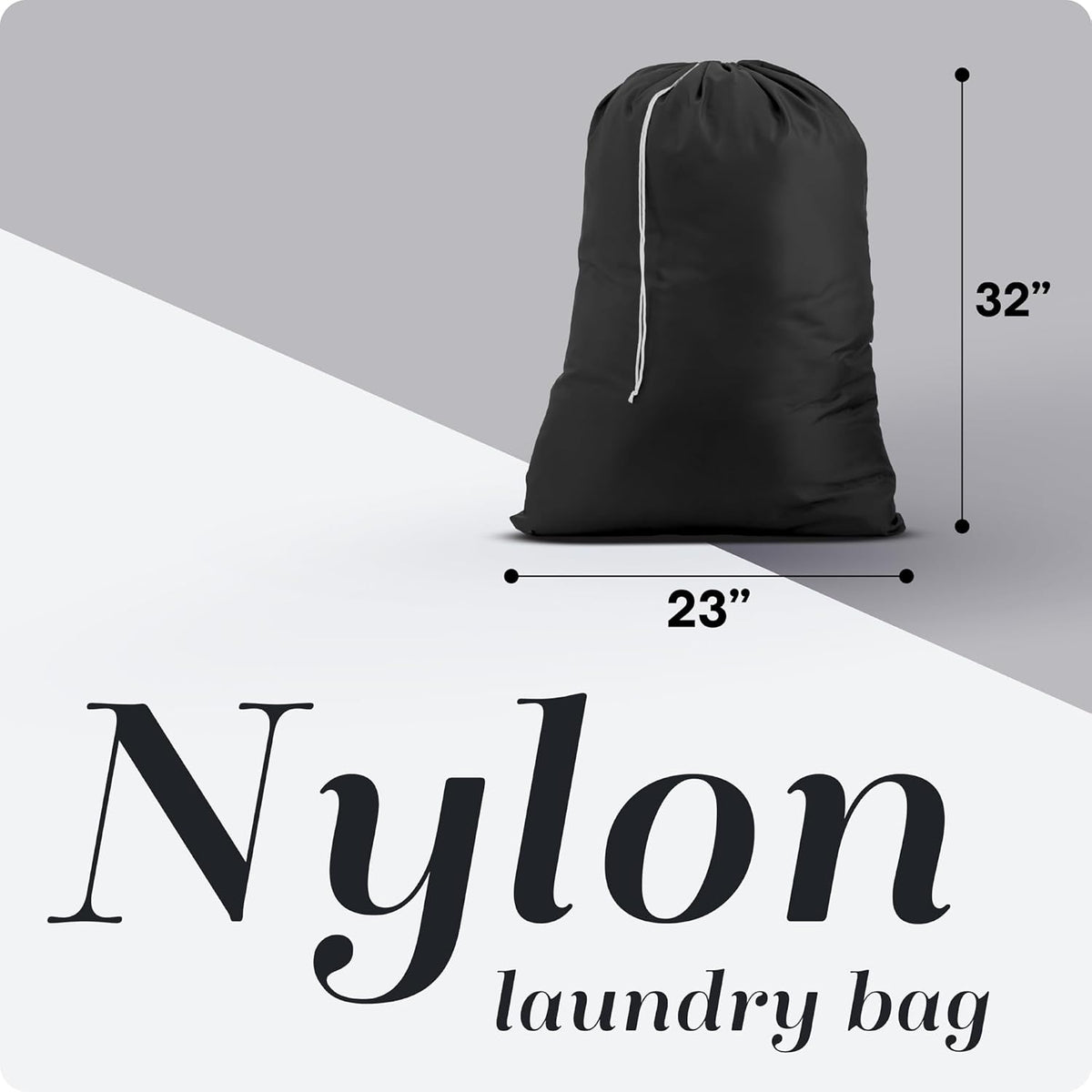 Extra Large Laundry Bag 30 x 40 - Heavy Duty Nylon, Locking Drawstring, Machine Washable, Holds 3 Loads, Dirty Clothes Sack for Travel, Dorm, College | (Orange)