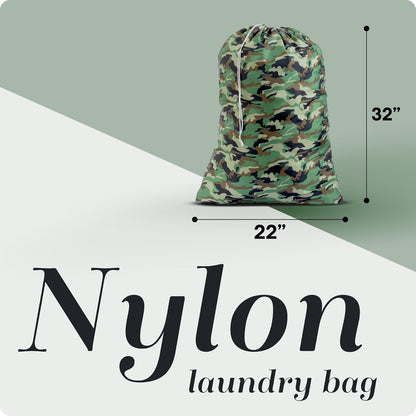 Extra Large Laundry Bag 30 x 40 - Heavy Duty Nylon, Locking Drawstring, Machine Washable, Holds 3 Loads, Dirty Clothes Sack for Travel, Dorm, College | (Orange)