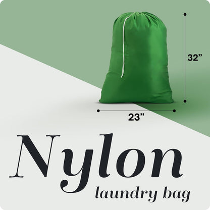 Extra Large Laundry Bag 30 x 40 - Heavy Duty Nylon, Locking Drawstring, Machine Washable, Holds 3 Loads, Dirty Clothes Sack for Travel, Dorm, College | (Orange)
