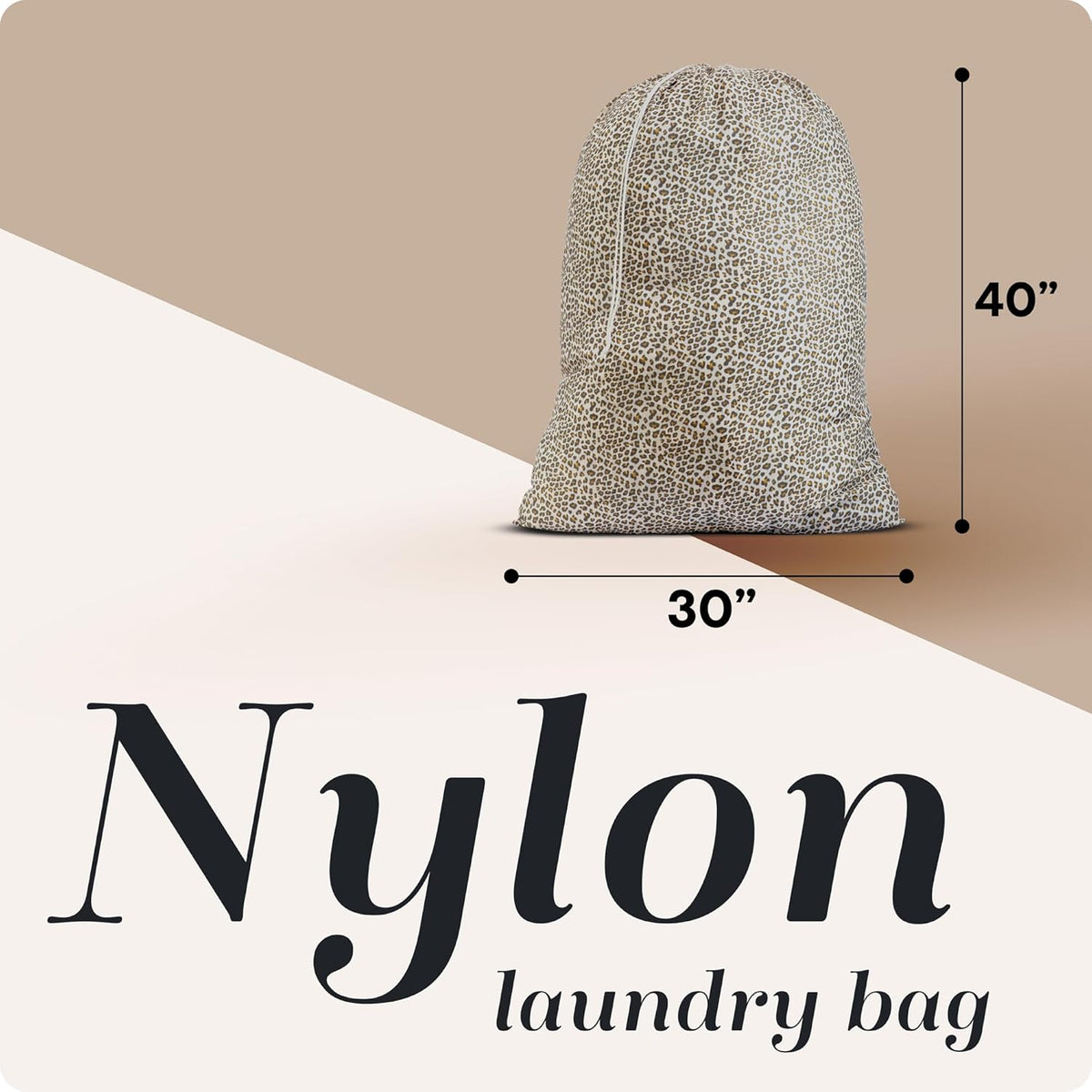 Extra Large Laundry Bag 30 x 40 - Heavy Duty Nylon, Locking Drawstring, Machine Washable, Holds 3 Loads, Dirty Clothes Sack for Travel, Dorm, College | (Orange)