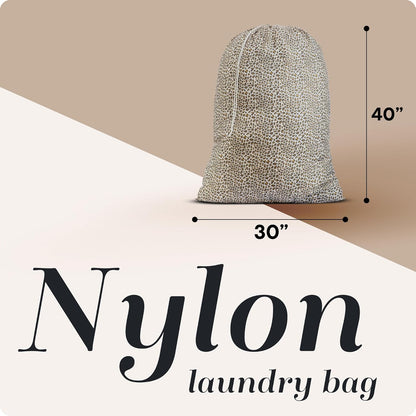 Extra Large Laundry Bag 30 x 40 - Heavy Duty Nylon, Locking Drawstring, Machine Washable, Holds 3 Loads, Dirty Clothes Sack for Travel, Dorm, College | (Orange)
