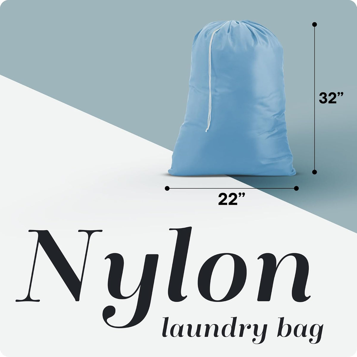 Extra Large Laundry Bag 30 x 40 - Heavy Duty Nylon, Locking Drawstring, Machine Washable, Holds 3 Loads, Dirty Clothes Sack for Travel, Dorm, College | (Orange)