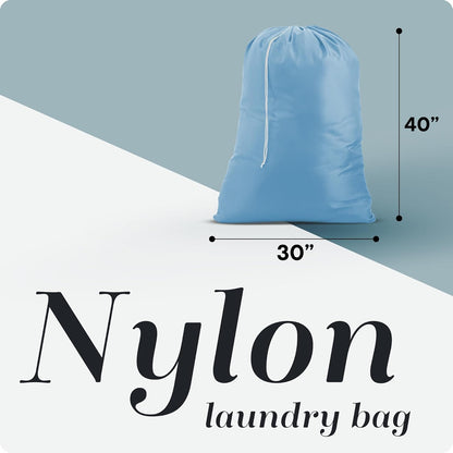 Extra Large Laundry Bag 30 x 40 - Heavy Duty Nylon, Locking Drawstring, Machine Washable, Holds 3 Loads, Dirty Clothes Sack for Travel, Dorm, College | (Orange)