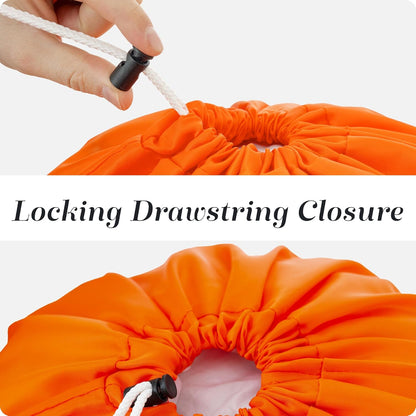 Extra Large Laundry Bag 30 x 40 - Heavy Duty Nylon, Locking Drawstring, Machine Washable, Holds 3 Loads, Dirty Clothes Sack for Travel, Dorm, College | (Orange)