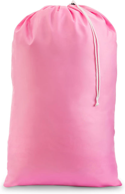 Extra Large Laundry Bag 30 x 40 - Heavy Duty Nylon, Locking Drawstring, Machine Washable, Holds 3 Loads, Dirty Clothes Sack for Travel, Dorm, College | (Orange)