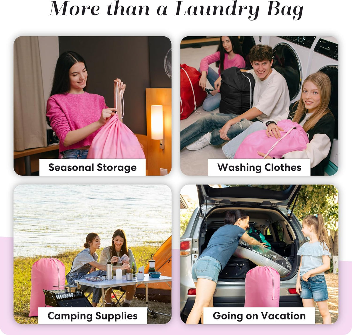 Extra Large Laundry Bag 30 x 40 - Heavy Duty Nylon, Locking Drawstring, Machine Washable, Holds 3 Loads, Dirty Clothes Sack for Travel, Dorm, College | (Orange)