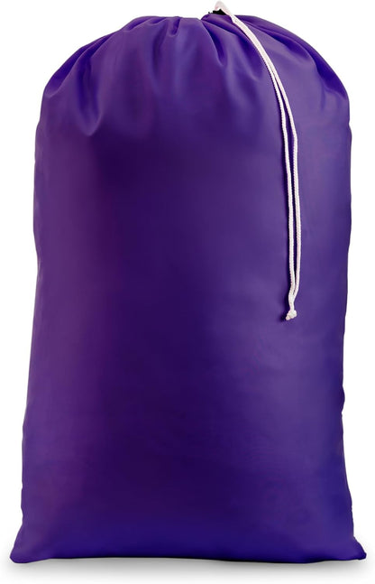 Extra Large Laundry Bag 30 x 40 - Heavy Duty Nylon, Locking Drawstring, Machine Washable, Holds 3 Loads, Dirty Clothes Sack for Travel, Dorm, College | (Orange)