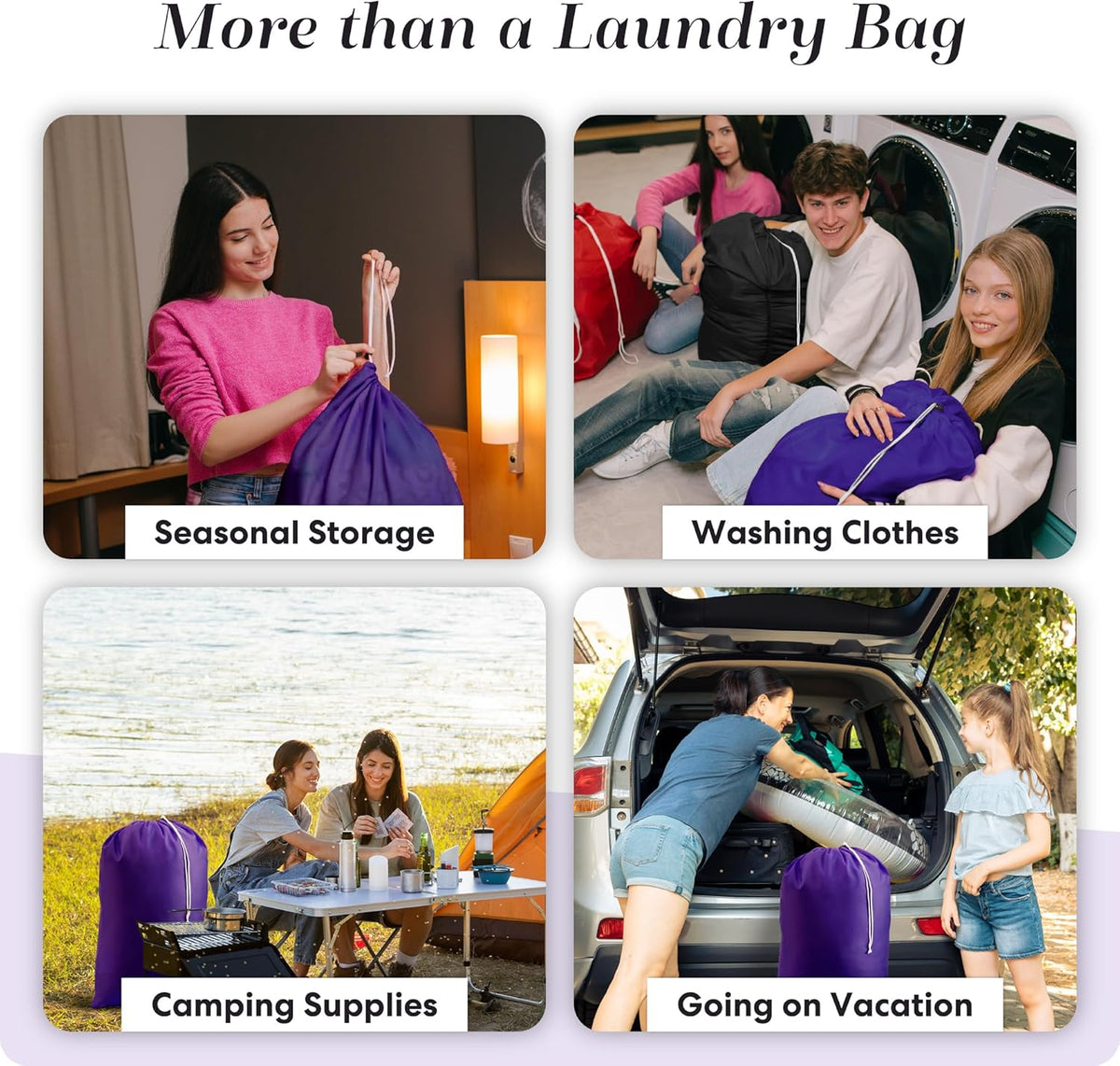 Extra Large Laundry Bag 30 x 40 - Heavy Duty Nylon, Locking Drawstring, Machine Washable, Holds 3 Loads, Dirty Clothes Sack for Travel, Dorm, College | (Orange)
