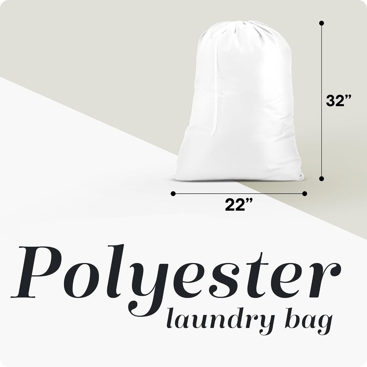 Extra Large Laundry Bag 30 x 40 - Heavy Duty Nylon, Locking Drawstring, Machine Washable, Holds 3 Loads, Dirty Clothes Sack for Travel, Dorm, College | (Orange)