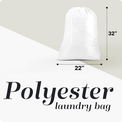 Extra Large Laundry Bag 30 x 40 - Heavy Duty Nylon, Locking Drawstring, Machine Washable, Holds 3 Loads, Dirty Clothes Sack for Travel, Dorm, College | (Orange)