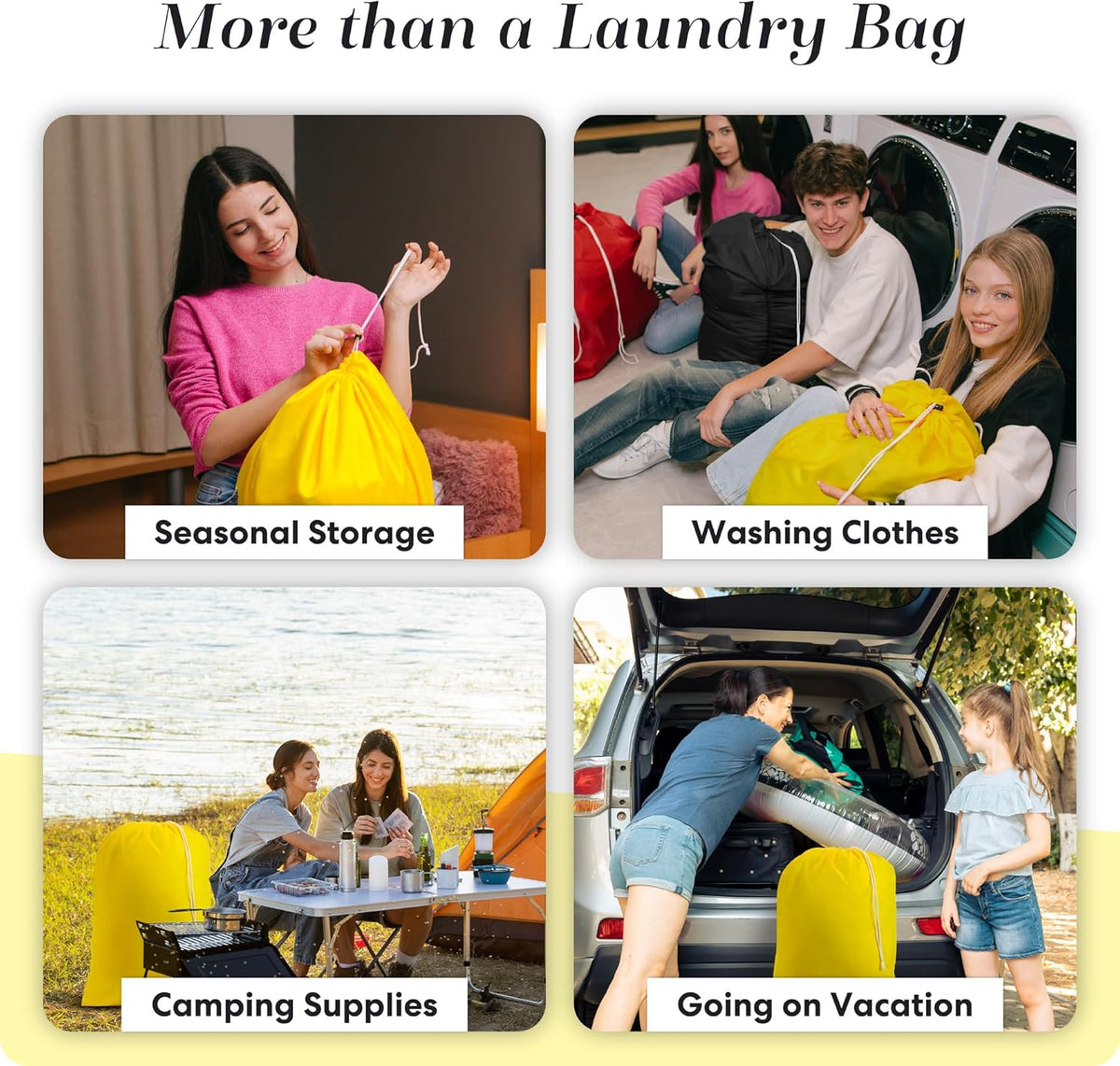 Extra Large Laundry Bag 30 x 40 - Heavy Duty Nylon, Locking Drawstring, Machine Washable, Holds 3 Loads, Dirty Clothes Sack for Travel, Dorm, College | (Orange)