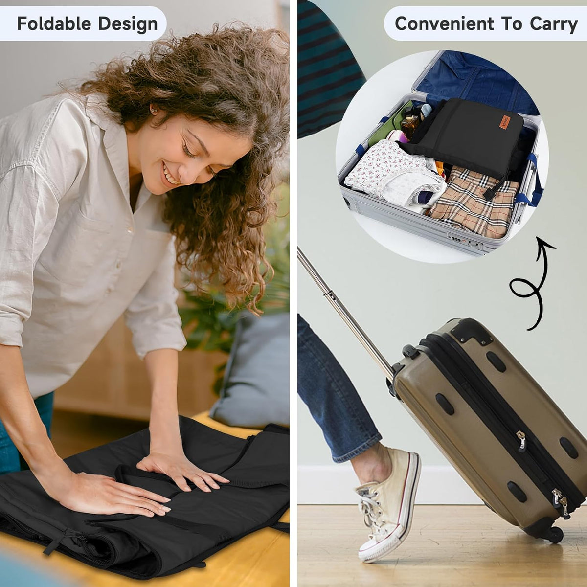 ‌ Foldable Garment Duffle Bags for Travel, Carry On Convertible Duffel Bag with Shoe Compartment & Water Resistant Fabric, 2-in-1 Hanging Suit Organizer, Mint Green