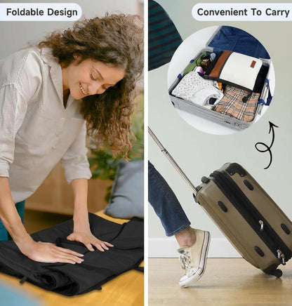 ‌ Foldable Garment Duffle Bags for Travel, Carry On Convertible Duffel Bag with Shoe Compartment & Water Resistant Fabric, 2-in-1 Hanging Suit Organizer, Mint Green