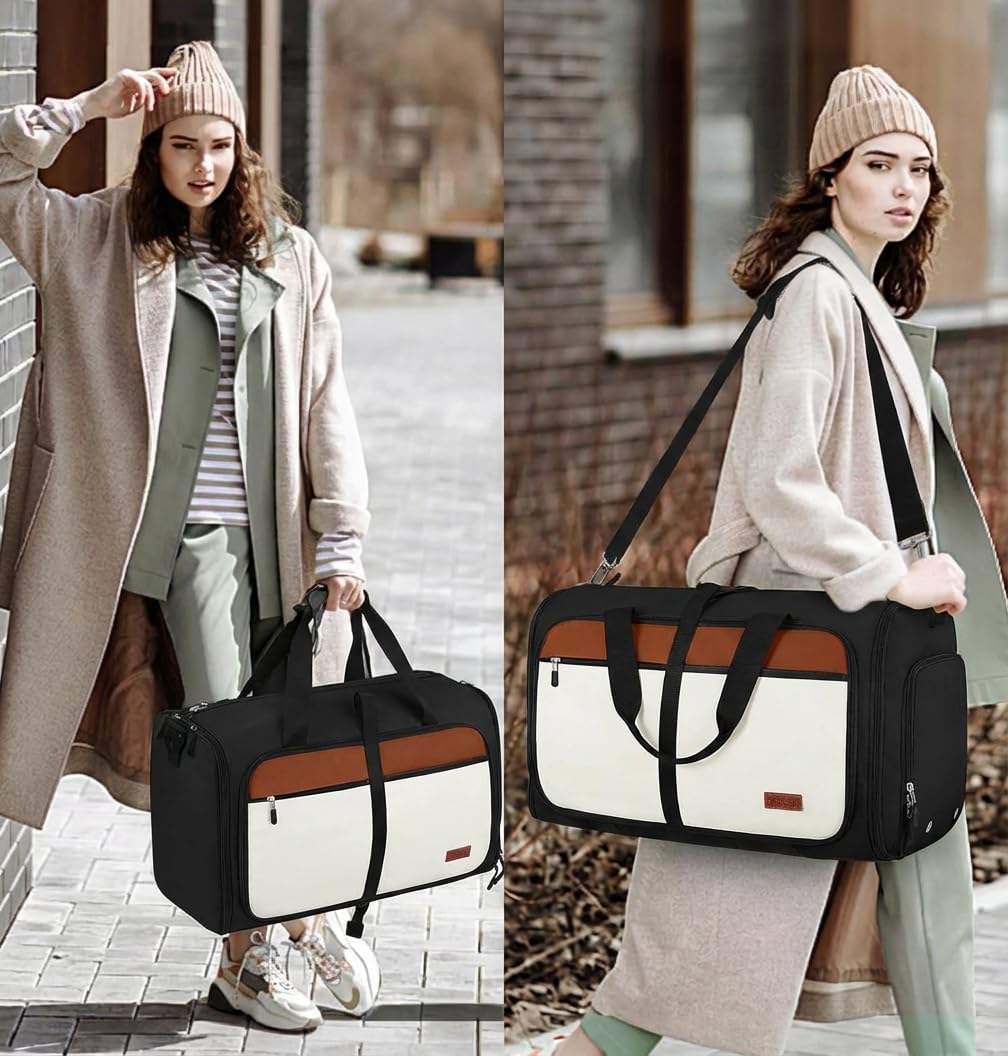 ‌ Foldable Garment Duffle Bags for Travel, Carry On Convertible Duffel Bag with Shoe Compartment & Water Resistant Fabric, 2-in-1 Hanging Suit Organizer, Mint Green