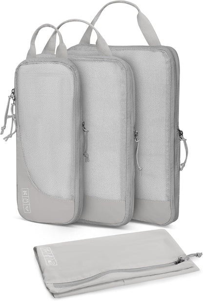 6 Set/ 4 Set/ 2 Set Compression Packing Cubes Travel Essentials Lightweight Nylon Luggage Suitcase Organizer Bag Light Blue 2PCS