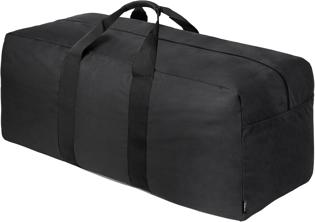Extra Large Duffle Bag for Travel - 100L Duffel Bag for Men Gear Bag for Storage Foldable Weekender Bag for Overnight Camping - Black