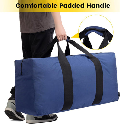 Extra Large Duffle Bag for Travel - 100L Duffel Bag for Men Gear Bag for Storage Foldable Weekender Bag for Overnight Camping - Black