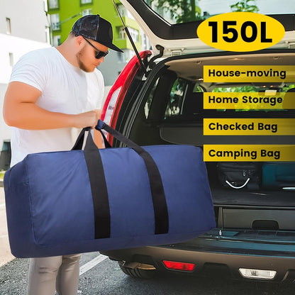 Extra Large Duffle Bag for Travel - 100L Duffel Bag for Men Gear Bag for Storage Foldable Weekender Bag for Overnight Camping - Black