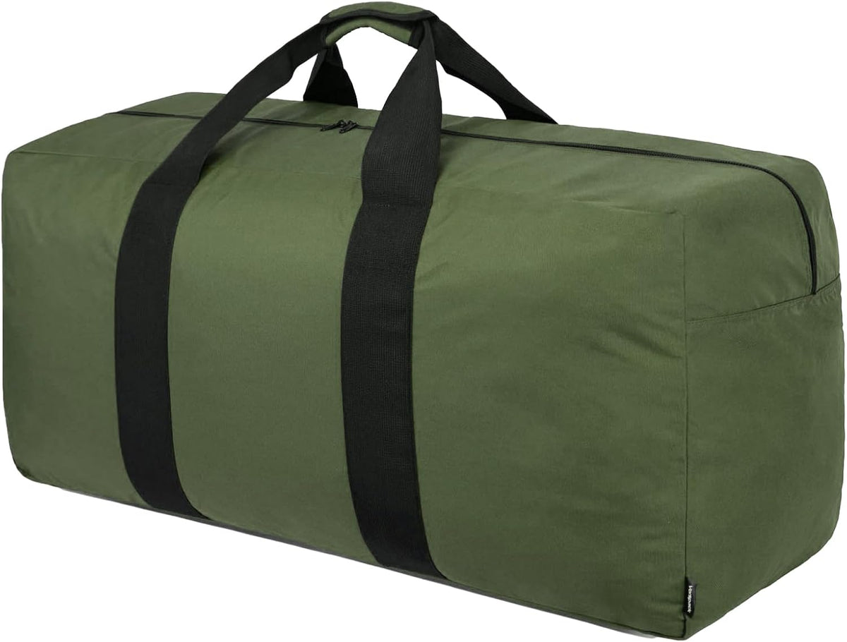 Extra Large Duffle Bag for Travel - 100L Duffel Bag for Men Gear Bag for Storage Foldable Weekender Bag for Overnight Camping - Black