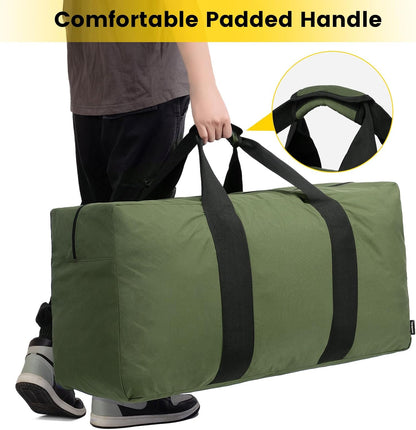 Extra Large Duffle Bag for Travel - 100L Duffel Bag for Men Gear Bag for Storage Foldable Weekender Bag for Overnight Camping - Black