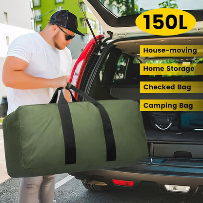 Extra Large Duffle Bag for Travel - 100L Duffel Bag for Men Gear Bag for Storage Foldable Weekender Bag for Overnight Camping - Black