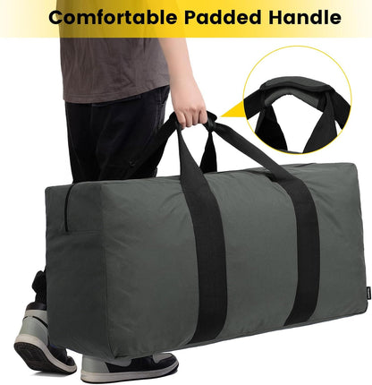 Extra Large Duffle Bag for Travel - 100L Duffel Bag for Men Gear Bag for Storage Foldable Weekender Bag for Overnight Camping - Black