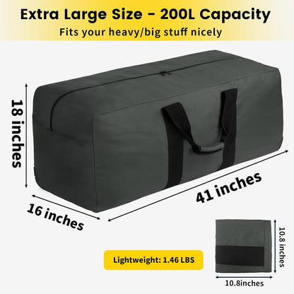 Extra Large Duffle Bag for Travel - 100L Duffel Bag for Men Gear Bag for Storage Foldable Weekender Bag for Overnight Camping - Black