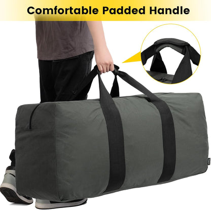 Extra Large Duffle Bag for Travel - 100L Duffel Bag for Men Gear Bag for Storage Foldable Weekender Bag for Overnight Camping - Black