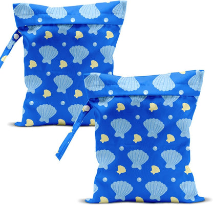 Swimsuit Bag Wet Bags for Travel Reusable Waterproof Dry Bags Diaper Bag Blue Starfish Wet Bag for Swimsuit Towels Beach Gym 10.2×12.6 Inches