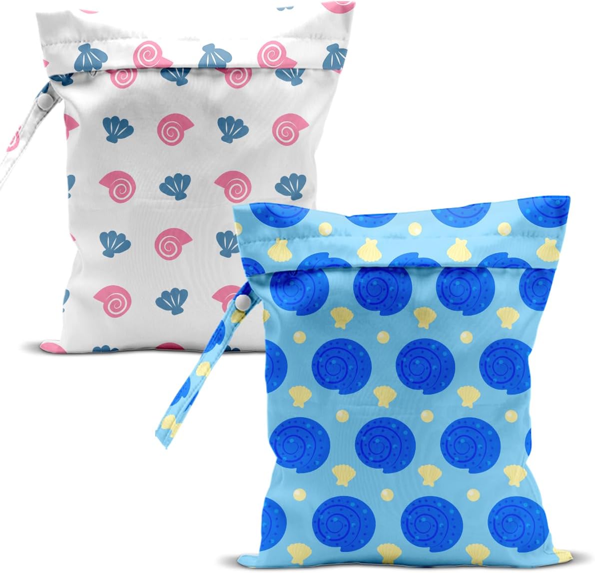 Swimsuit Bag Wet Bags for Travel Reusable Waterproof Dry Bags Diaper Bag Blue Starfish Wet Bag for Swimsuit Towels Beach Gym 10.2×12.6 Inches