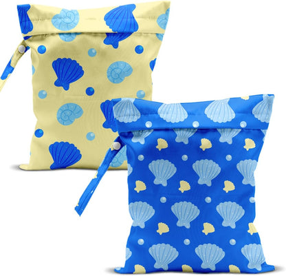 Swimsuit Bag Wet Bags for Travel Reusable Waterproof Dry Bags Diaper Bag Blue Starfish Wet Bag for Swimsuit Towels Beach Gym 10.2×12.6 Inches