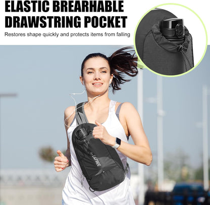 Sling Bag RFID Blocking Lightweight Crossbody Backpack Chest Shoulder Bag for Travel Sports Running Hiking