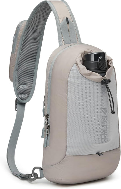 Sling Bag RFID Blocking Lightweight Crossbody Backpack Chest Shoulder Bag for Travel Sports Running Hiking