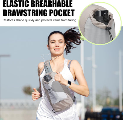 Sling Bag RFID Blocking Lightweight Crossbody Backpack Chest Shoulder Bag for Travel Sports Running Hiking