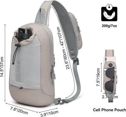 Sling Bag RFID Blocking Lightweight Crossbody Backpack Chest Shoulder Bag for Travel Sports Running Hiking