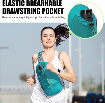 Sling Bag RFID Blocking Lightweight Crossbody Backpack Chest Shoulder Bag for Travel Sports Running Hiking