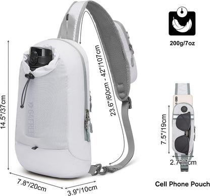 Sling Bag RFID Blocking Lightweight Crossbody Backpack Chest Shoulder Bag for Travel Sports Running Hiking