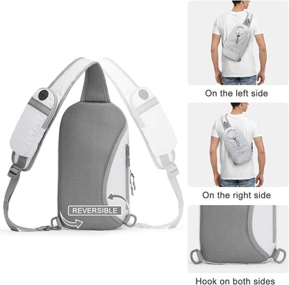 Sling Bag RFID Blocking Lightweight Crossbody Backpack Chest Shoulder Bag for Travel Sports Running Hiking