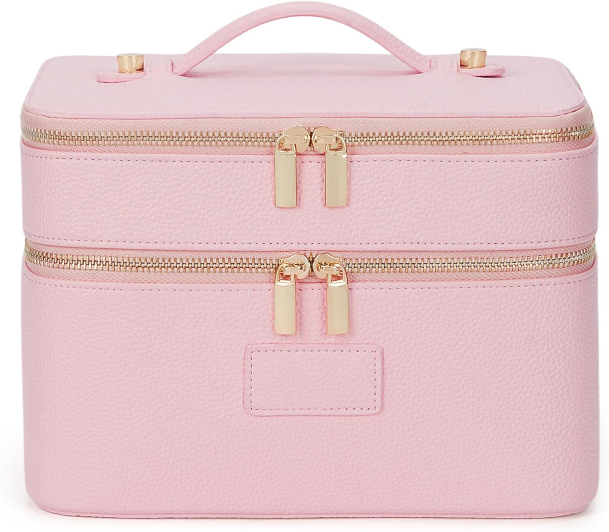 Large Makeup Bag Duo Vanity Case for Women Leather Makeup Case Travel Toiletry Bag Portable Double Layer Cosmetic Bag