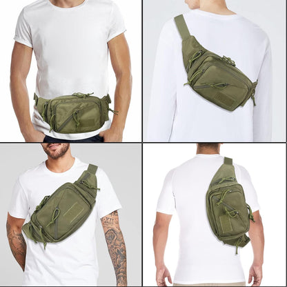 Concealed Carry Pistol Waist bag Tactical Conceal Carry Pistol Bag Fanny Packs Handgun Holster Pouch with Bottle&Gun Holder Fits 1911 Glock etc